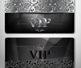 luxurious Vip cards flower vector 04