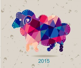 2015 geometric shapes goat creative vector