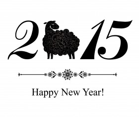 2015 sheep year background creative vector 03