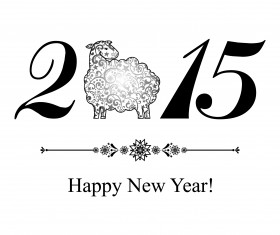2015 sheep year background creative vector 04