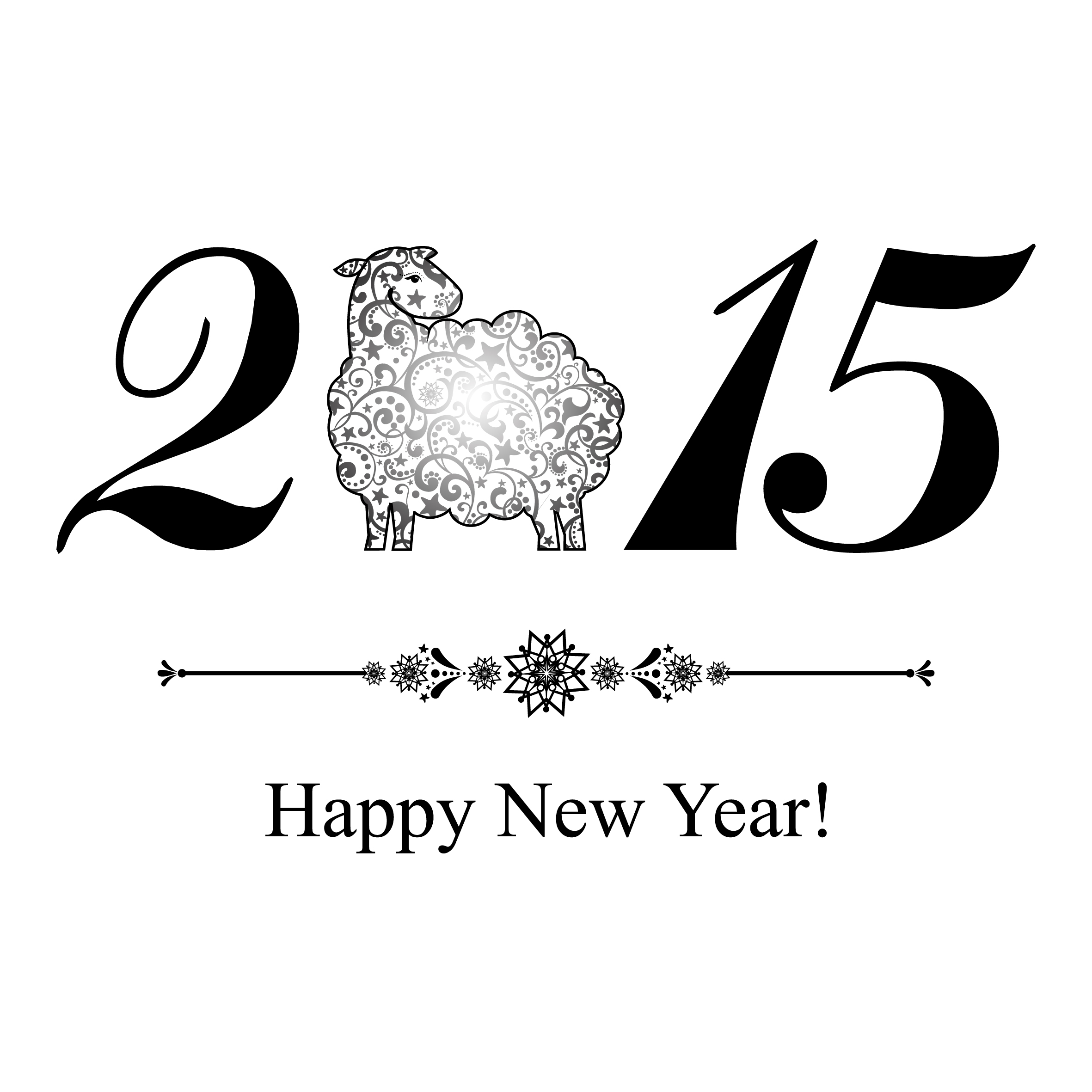 2015 sheep year background creative vector 04