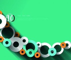 3D circle background design vector 02