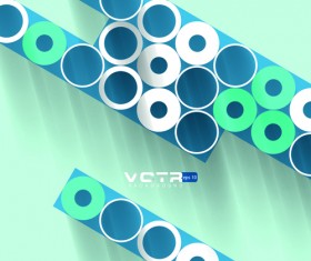 3D circle background design vector 03