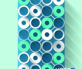 3D circle background design vector 04