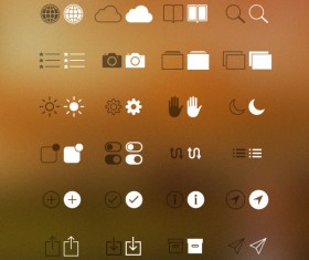 50 kind IOS glyphs icons psd