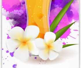 Abstract banners with watercolor vector 04