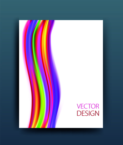 Abstract style magazine or brochure cover vector 02