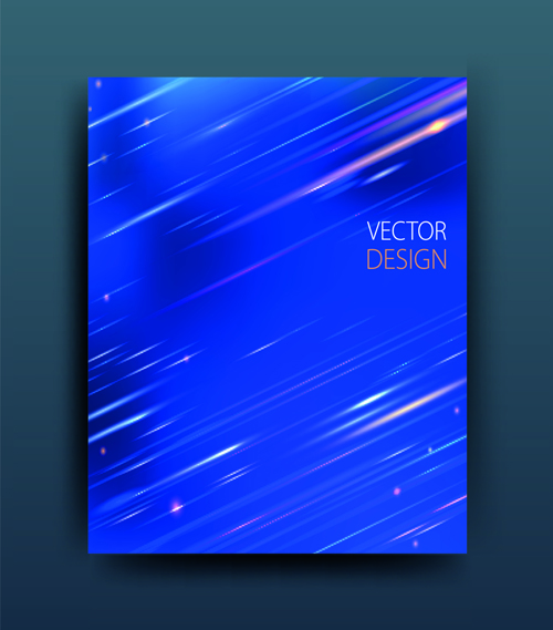 Abstract style magazine or brochure cover vector 04