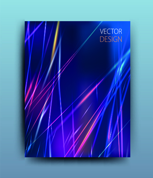 Abstract style magazine or brochure cover vector 05