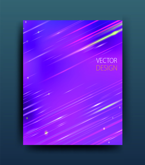 Abstract style magazine or brochure cover vector 06