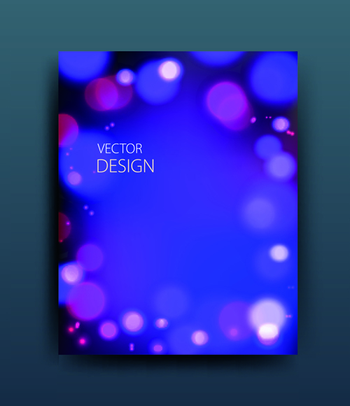 Abstract style magazine or brochure cover vector 07
