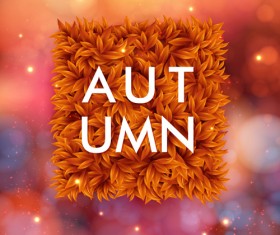 Autumn offer vector background graphics 02
