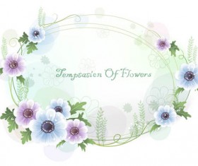 Beautiful flower frame design vectors