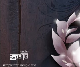 Beautiful flower with wood background vector