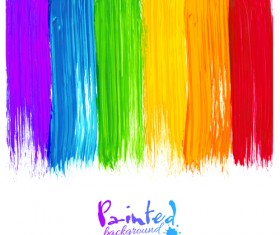 Beautiful rainbow paint design vector 03