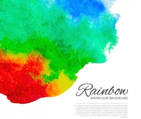 Beautiful rainbow watercolor background 02