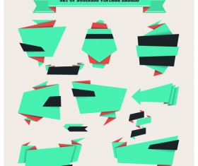 Blank origami label vector material