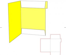 Blank paper package print template vector 01