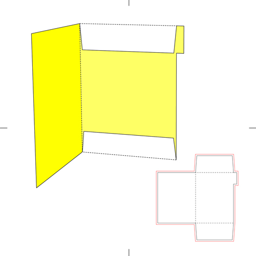 Blank paper package print template vector 01