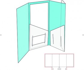 Blank paper package print template vector 03