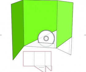 Blank paper package print template vector 05