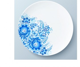 Blue and white porcelain creative design vector 03