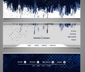 Blue grunge vector banners