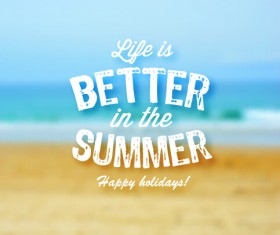 Blurred summer elements background vector material 09