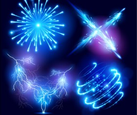 Bright fireworks effects design background vector 02