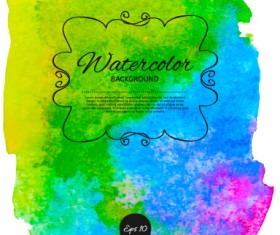 Bright watercolor background graphics vector 02