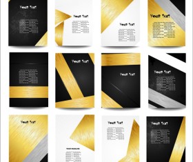 Business posters cover template vector set 01