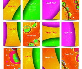 Business posters cover template vector set 05