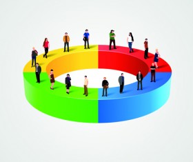 Business team creative vector illustration set 03