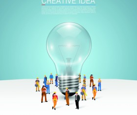 Business team creative vector illustration set 05