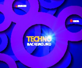 Circular tech vector background art 02