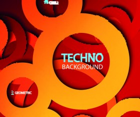 Circular tech vector background art 03