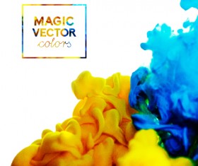 Classic ink cloud magic effects vector background 02