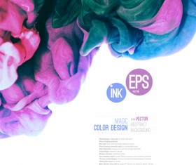 Classic ink cloud magic effects vector background 04