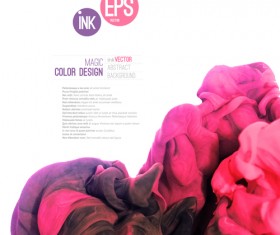 Classic ink cloud magic effects vector background 06