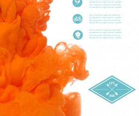 Classic ink cloud magic effects vector background 07