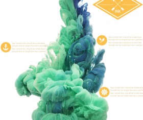 Classic ink cloud magic effects vector background 08