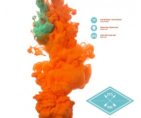 Classic ink cloud magic effects vector background 09