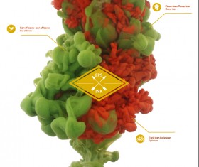 Classic ink cloud magic effects vector background 11