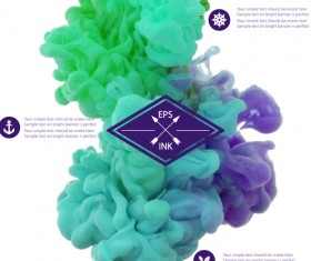 Classic ink cloud magic effects vector background 12