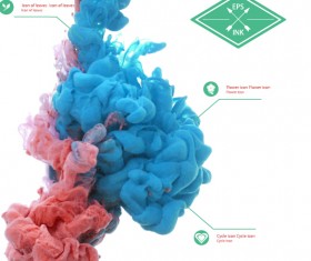 Classic ink cloud magic effects vector background 14