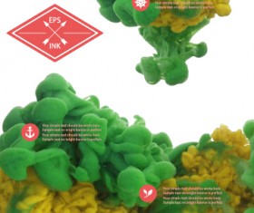 Classic ink cloud magic effects vector background 15