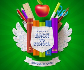 Classic school background creatime vector 01