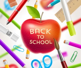Classic school background creatime vector 06