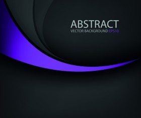 Colored wave with black background vector 01