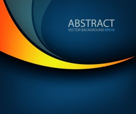 Colored wave with black background vector 03